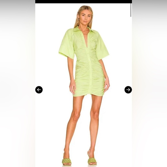 L'Academie Dresses & Skirts - L'Academie Melissa Mini Dress in Lime Green Small